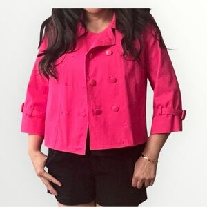Forever 21 Pink Cropped Pea Coat